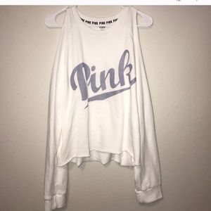 Pink top with cutout sleeves